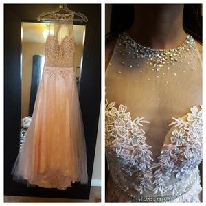 light blush pink prom/pageant gown